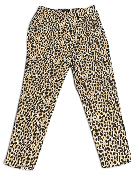 Banana Republic Pants - Banana Republic Leopard Print Trousers Size S Beige Black